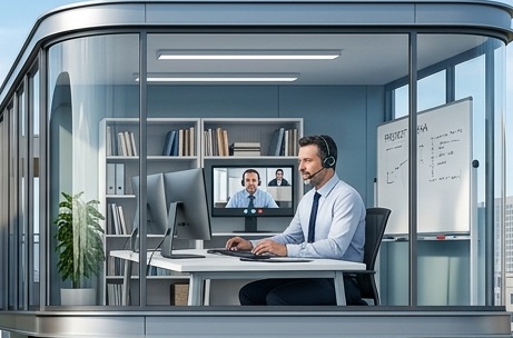 Professional advisor on a video consultation